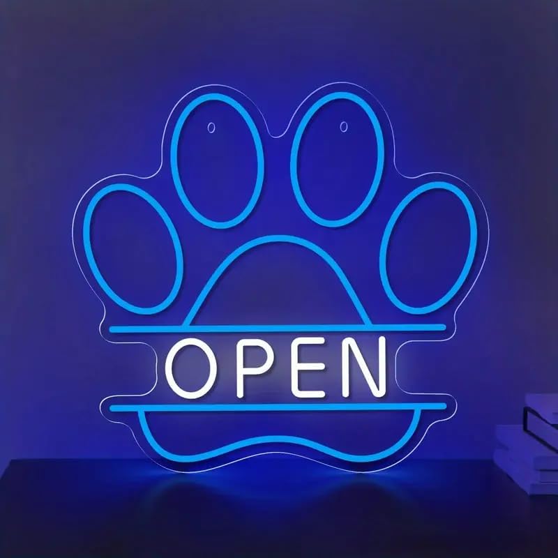 Commercial Printing Shop - USB付きLEDネオンサイン,調光可能な足跡,芸術的な装飾,寝室,オフィス,クラブ,ペット,店舗,ビジネスに適しています