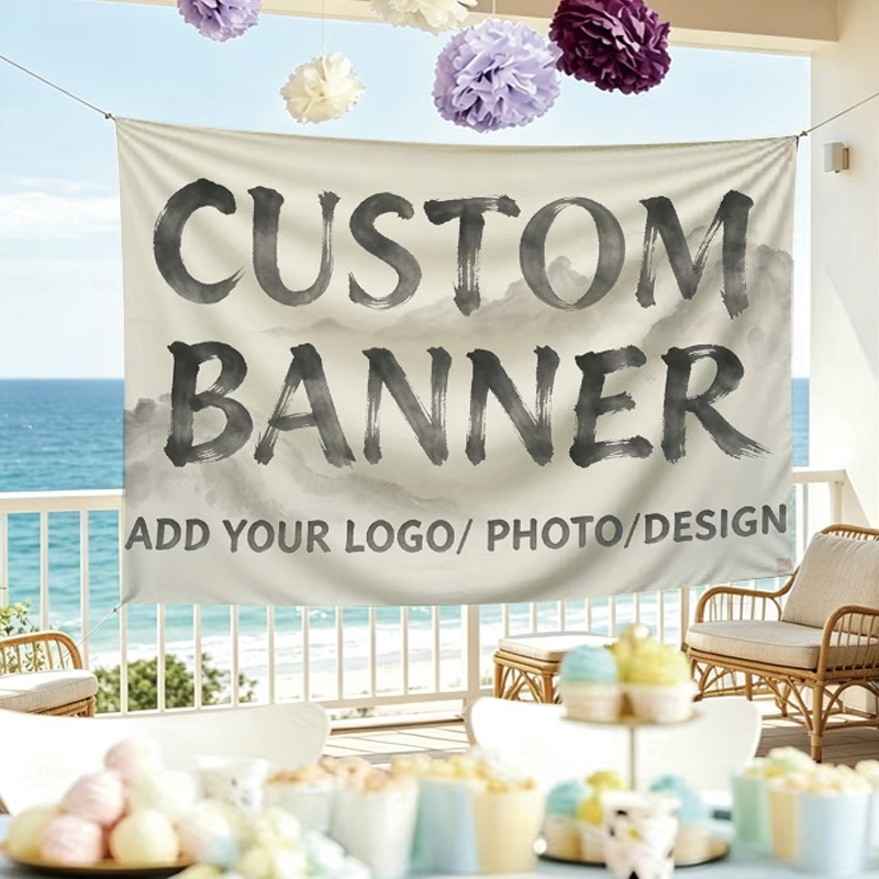 カスタムバナーフラッグは、開会式、誕生日パーティー、自動車修 - Commercial Printing In Photoshop のレビューと価格